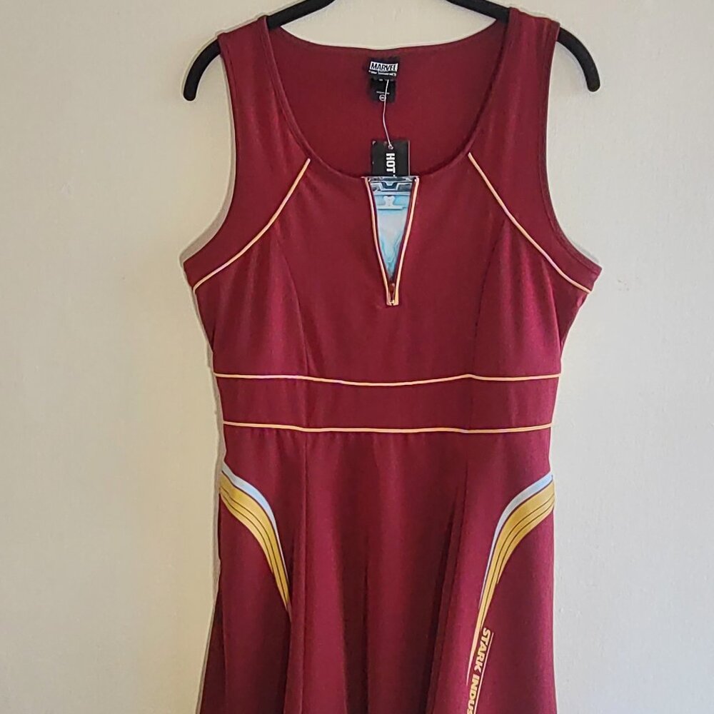 NEW Her Universe Marvel Avengers Iron Man Armor Skater Dress Costume Sz Medium - Picture 3 of 9
